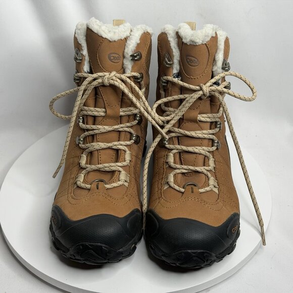 Oboz Boots Womens 8 Brown 7”Bridger Insulated Mid B Dry Winter Hiking Waterproof - Picture 3 of 9